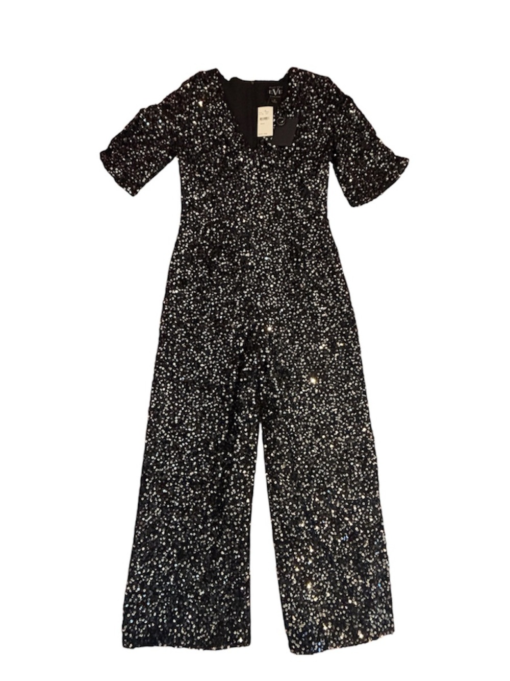 NWT Black Halo EVE by Laurel Berman Black Sequin Jumper